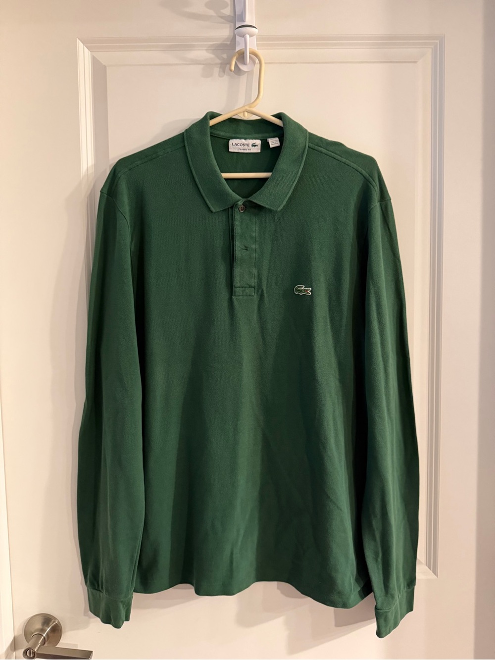 Lacoste Men's Long Sleeve Polo - Dark Green
